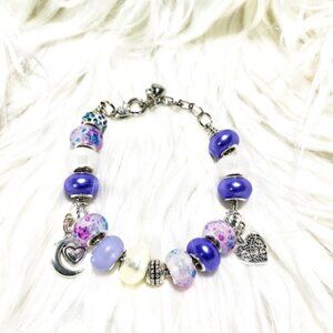 Purple Haze Silver Clasp Bracelet